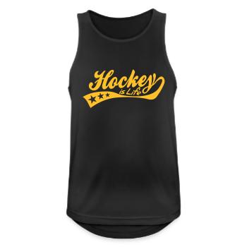 hockey is life - retro - Débardeur respirant Homme - noir - Devant - Nick (188cm)