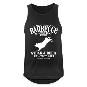 Barbecue - BBQ - Débardeur respirant Homme - noir - Devant - Nick (188cm)