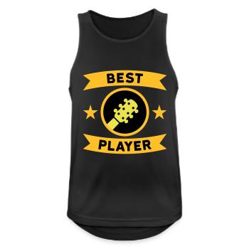 Best guitar player (guitar, circle, banner) - Men's Breathable Tank Top - black - Front - Nick (188cm)