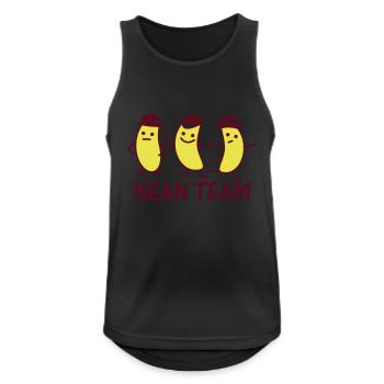 Bean Team - Men's Breathable Tank Top - black - Front - Nick (188cm)