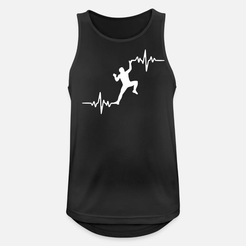 Passion Klettern - Männer Tank Top atmungsaktiv - Schwarz