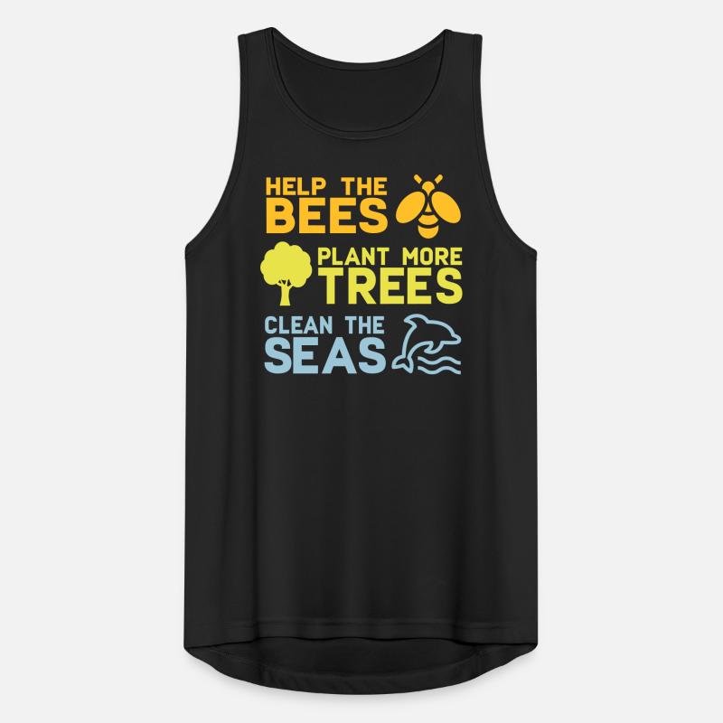 Help the Bees Plant More Trees | Forest trees nature Men's Breathable Tank Top