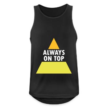 Always on top (geteiltes Dreieck) - Männer Tank Top atmungsaktiv - Schwarz - Vorne - Nick (188cm)