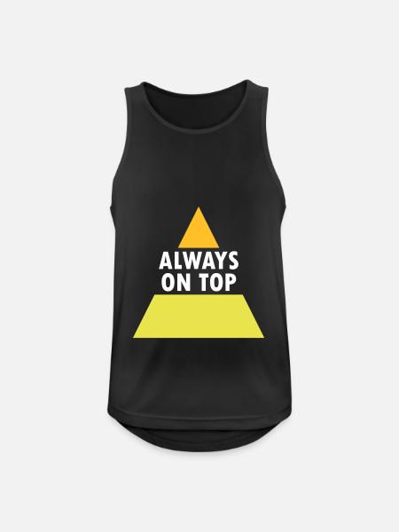 Always on top (split triangle) - Men's Breathable Tank Top - black