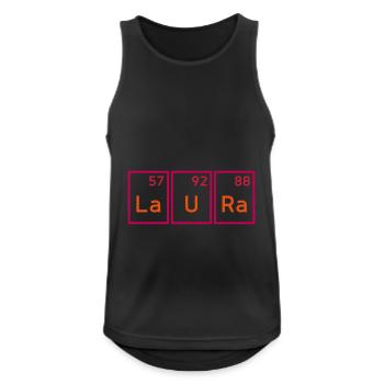 Laura (lanthane, uranium, radium) - Débardeur respirant Homme - noir - Devant - Nick (188cm)