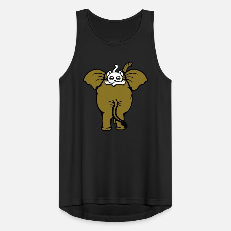 Chat Éléphant Équipe de marche Couché 2 Amis Mignon Débardeur respirant Homme