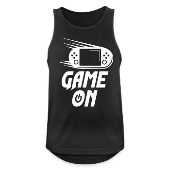 Jeu sur Gamer Démarrer sur le jeu - Débardeur respirant Homme - noir - Devant - Nick (188cm)