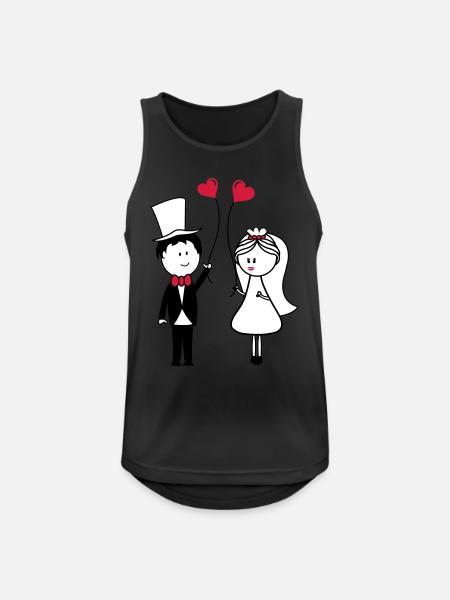 ehepaar_002 - Männer Tank Top atmungsaktiv - Schwarz
