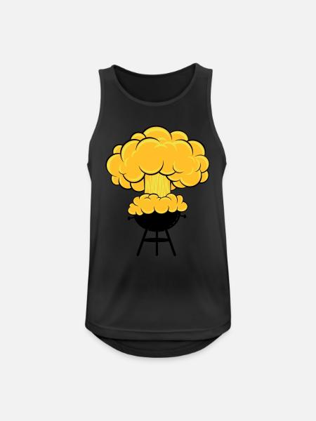 explosiver Grill - Männer Tank Top atmungsaktiv - Schwarz