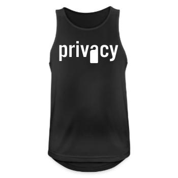 Privacy - Débardeur respirant Homme - noir - Devant - Nick (188cm)