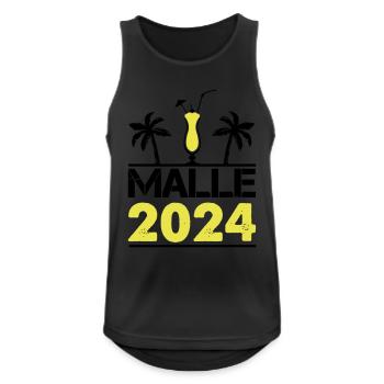malle 2024 - Männer Tank Top atmungsaktiv - Schwarz - Vorne - Nick (188cm)