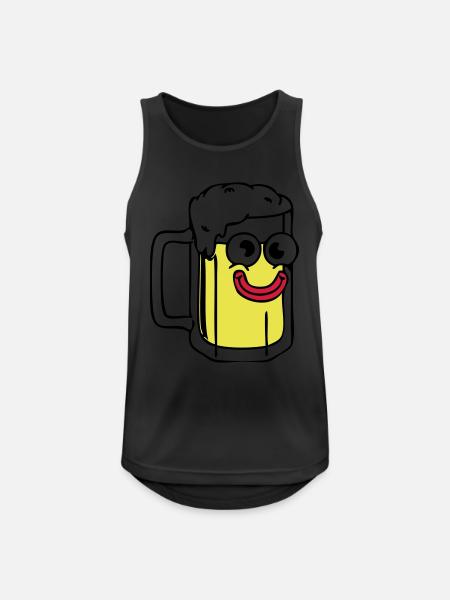 Bier - Männer Tank Top atmungsaktiv - Schwarz
