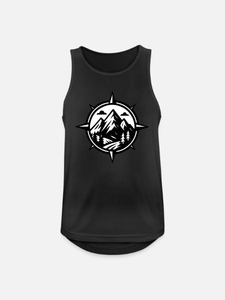 Mountains Compass - Men's Breathable Tank Top - black