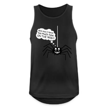 Spider Spider cartoon funny geek web - Men's Breathable Tank Top - black - Front - Nick (188cm)