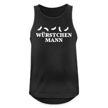Bratwurst Bockwurst Würstchen Imbiss Fleischer - Männer Tank Top atmungsaktiv - Schwarz - Vorne - Nick (188cm)