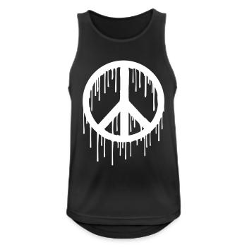 Trendy modern Graffiti style Peace - Männer Tank Top atmungsaktiv - Schwarz - Vorne - Nick (188cm)