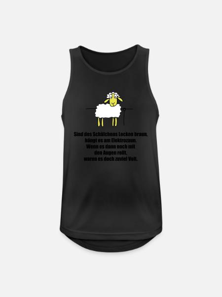 schaefchen - Männer Tank Top atmungsaktiv - Schwarz