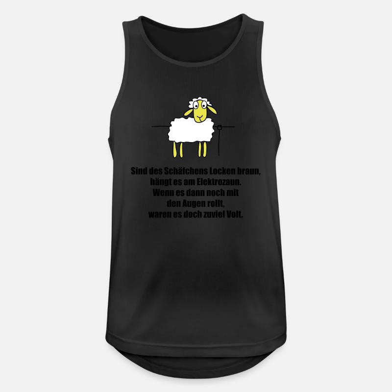 schaefchen - Männer Tank Top atmungsaktiv - Schwarz