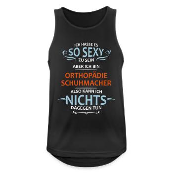 Orthopädieschumacher Beruf - Männer Tank Top atmungsaktiv - Schwarz - Vorne - Nick (188cm)