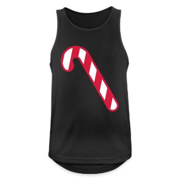 candy cane - Men's Breathable Tank Top - black - Front - Nick (188cm)