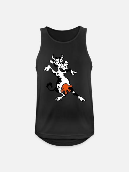 Bekloppte Kuh - Männer Tank Top atmungsaktiv - Schwarz