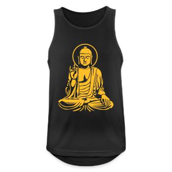 Young Buddha No.1_1c - Men's Breathable Tank Top - black - Front - Nick (188cm)