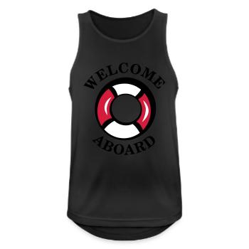 welcome_aboard - Men's Breathable Tank Top - black - Front - Nick (188cm)