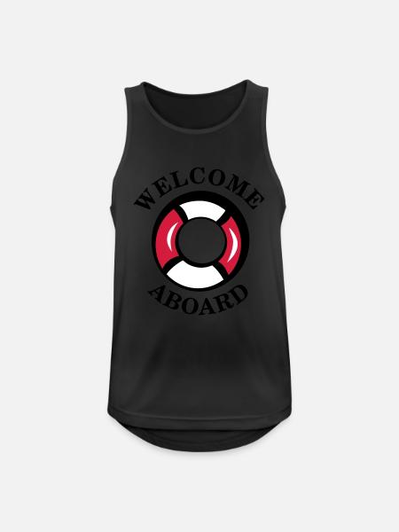 welcome_aboard - Men's Breathable Tank Top - black