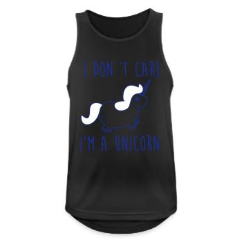 i dont care im a unicorn - Men's Breathable Tank Top - black - Front - Nick (188cm)