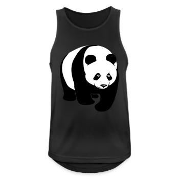 panda géant ours en peluche teddy - Débardeur respirant Homme - noir - Devant - Nick (188cm)