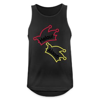Narrenkappe / Helau / Alaaf - Männer Tank Top atmungsaktiv - Schwarz - Vorne - Nick (188cm)