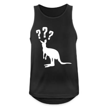 känguru silhouette fragezeichen - Männer Tank Top atmungsaktiv - Schwarz - Vorne - Nick (188cm)