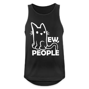 Dire ew people chat - Débardeur respirant Homme - noir - Devant - Nick (188cm)