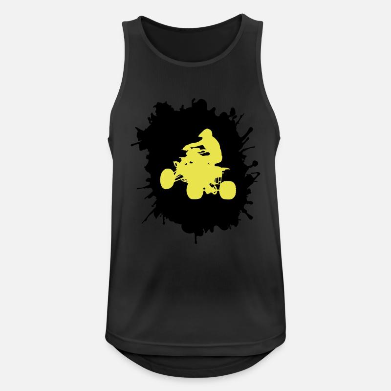 quad driver klecks - Männer Tank Top atmungsaktiv - Schwarz
