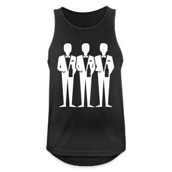 Enterrement de vie de garçon Crew Enterrement de vie de garçon - Débardeur respirant Homme - noir - Devant - Nick (188cm)