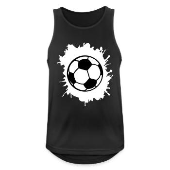 fußball klecks - Männer Tank Top atmungsaktiv - Schwarz - Vorne - Nick (188cm)
