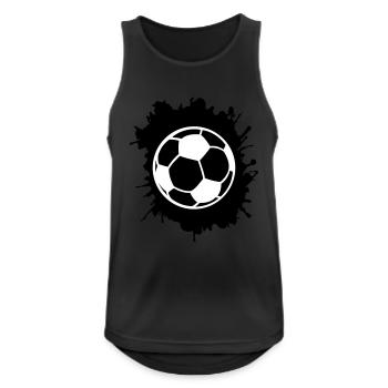 fußball klecks - Männer Tank Top atmungsaktiv - Schwarz - Vorne - Nick (188cm)