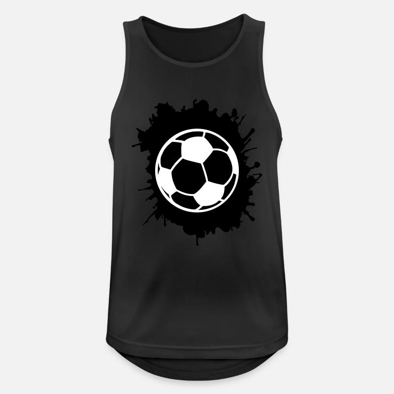 fußball klecks - Männer Tank Top atmungsaktiv - Schwarz