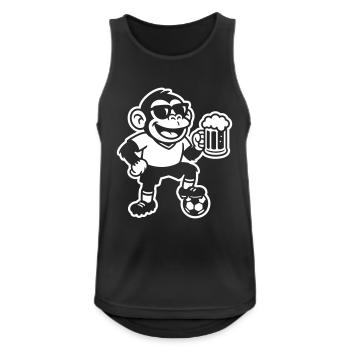 Bière Monkey Footballer - Débardeur respirant Homme - noir - Devant - Nick (188cm)