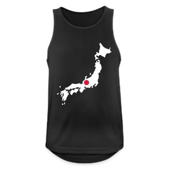 Japan - Männer Tank Top atmungsaktiv - Schwarz - Vorne - Nick (188cm)