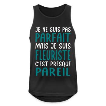 Je ne suis pas parfait mais je suis fleuriste - Débardeur respirant Homme - noir - Devant - Nick (188cm)