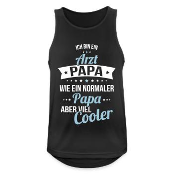 Papa médecin comme un papa normal mais beaucoup plus cool - Débardeur respirant Homme - noir - Devant - Nick (188cm)