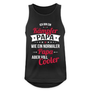 Fighter dad like a normal dad much cooler - Men's Breathable Tank Top - black - Front - Nick (188cm)