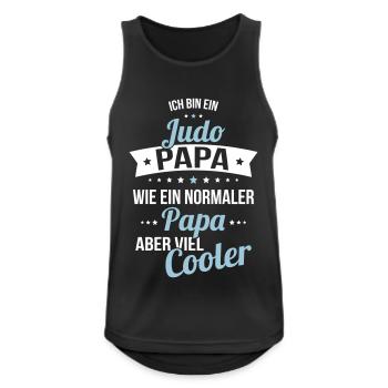 Judo Papa wie ein normaler Papa aber viel cooler - Männer Tank Top atmungsaktiv - Schwarz - Vorne - Nick (188cm)