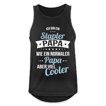 Forklift dad much cooler like a normal dad - Men's Breathable Tank Top - black - Front - Nick (188cm)