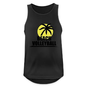 Volleyball Shirt - Beachvolleyball Shirt - Team - Männer Tank Top atmungsaktiv - Schwarz - Vorne - Nick (188cm)