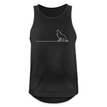 Wolf Outline - Men's Breathable Tank Top - black - Front - Nick (188cm)