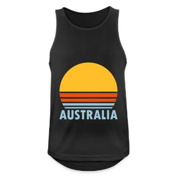 Australia (geteilte Sonne) - Männer Tank Top atmungsaktiv - Schwarz - Vorne - Nick (188cm)
