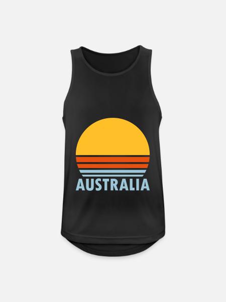 Australia (split sun) - Men's Breathable Tank Top - black