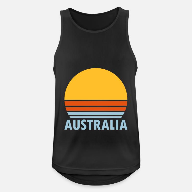 Australia (split sun) - Men's Breathable Tank Top - black